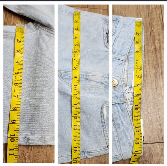 Zara high-rise straight leg denim light wash jeans Full-length women's EU 40 / 8 - Picture 12 of 16